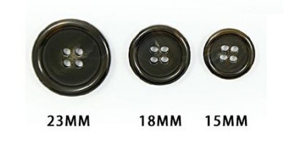TJ  JK  四眼樹脂鈕扣  西裝扣  風衣扣  15mm  18mm  23mm 正面照